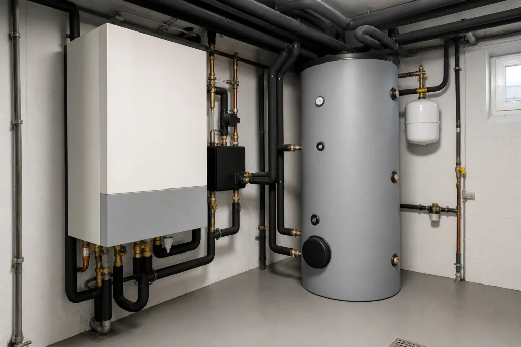 Module de pompe u00e0 chaleur et ballon tampon